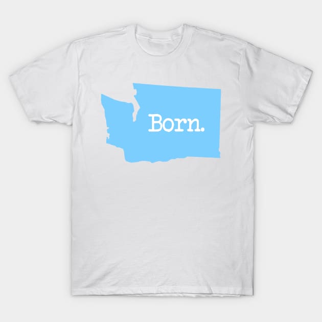 Washington Born WA Blue T-Shirt by mindofstate